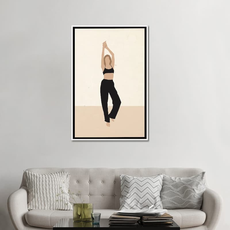 iCanvas "Yoga Pose Colorful Art Digital Art" by Merle Callesen Framed